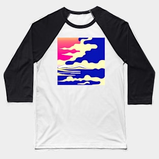 Colorful clouds and mountains. Baseball T-Shirt